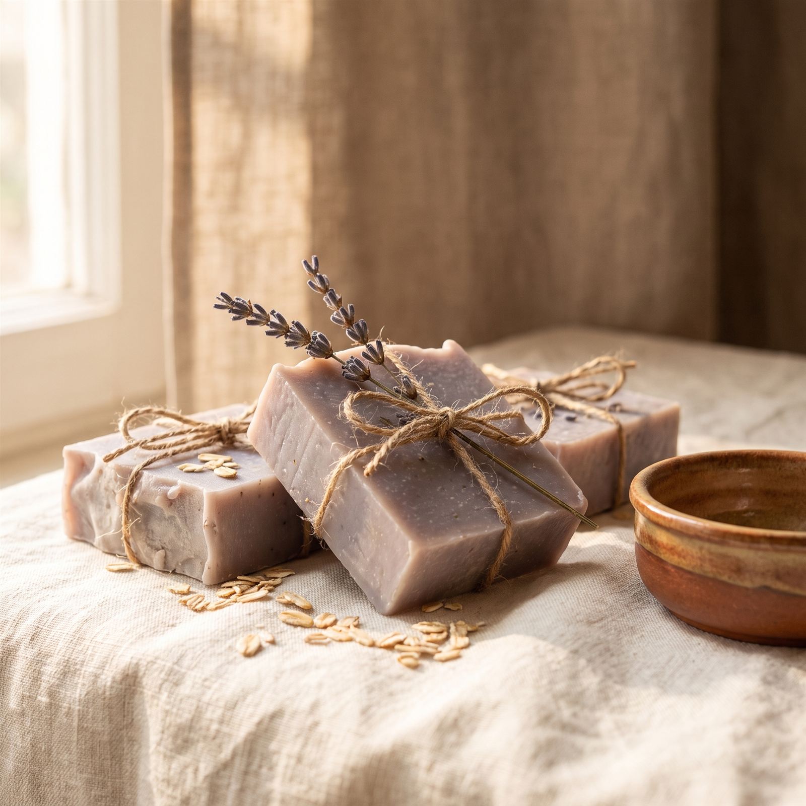 Săpun natural cu lavandă (set 3) — imaginea 1